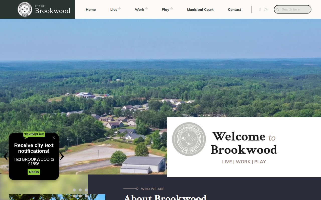 Brookwood official municipal and police arrest records contact page