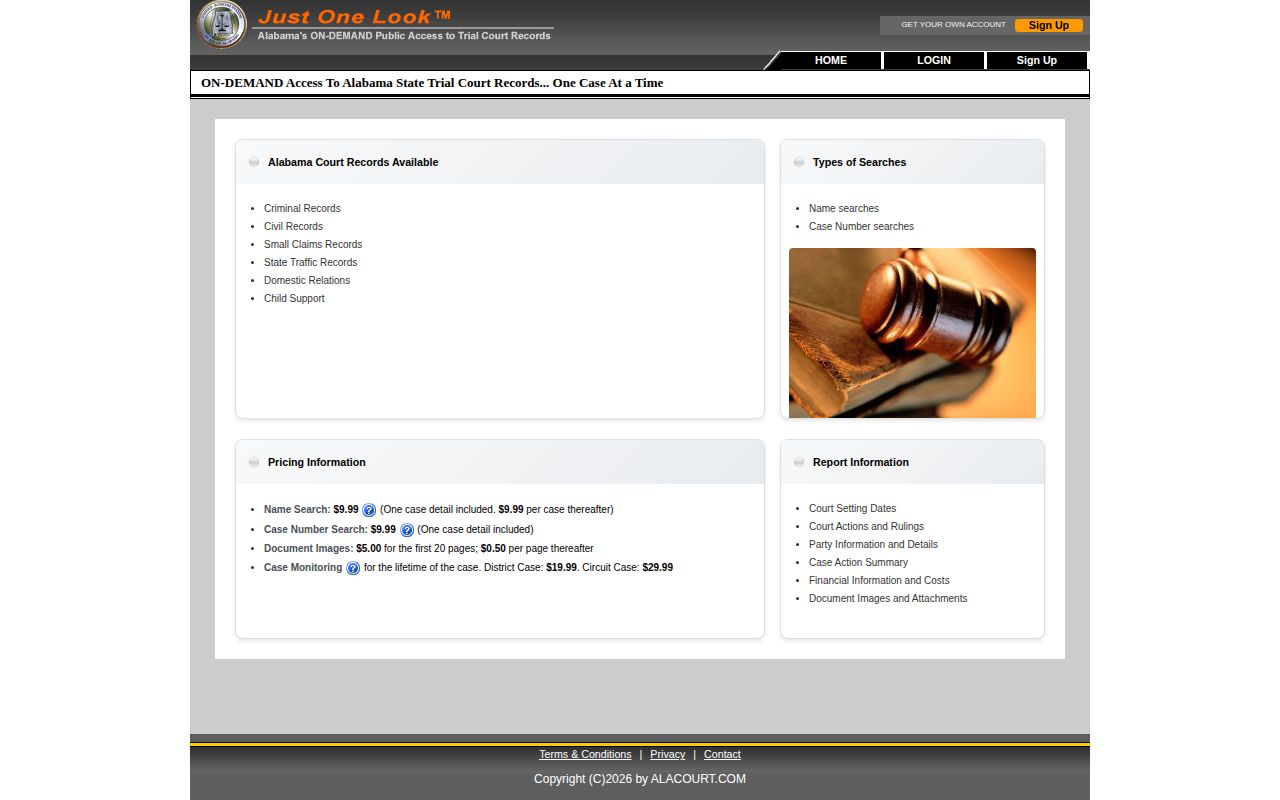 Alabama court disposition search for Tuscaloosa County busted booking records
